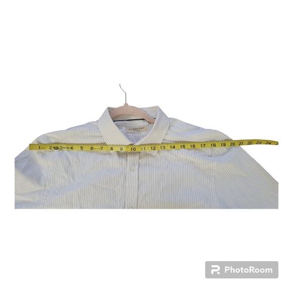 Burberry London Men’s 16.5 42 Sz L Striped Long Sleeve Button Down Cotto… - Picture 13 of 15